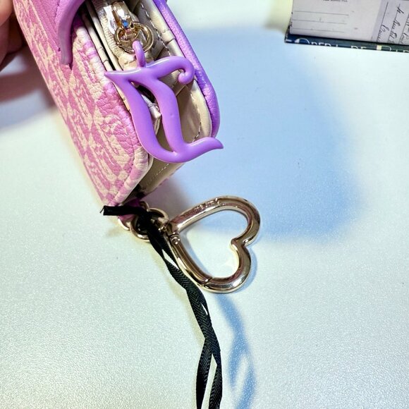 NWT Juicy Couture Miss Juicy Tab Card Wallet Violet Tulle Sand - Picture 8 of 9